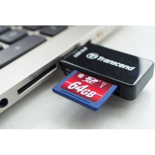 Карта пам'яті Transcend SDXC 64GB Class 10 (с кардридером) (TS64GSDXC10-P2) купити в Україні | Telemart фото