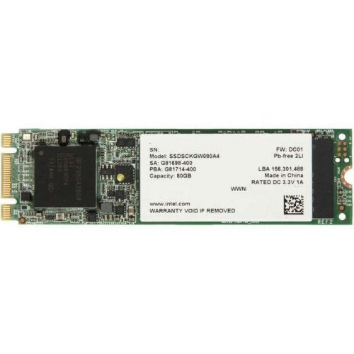 Продати SSD-диск Intel 530 Series 80GB M.2 (SSDSCKGW080A4) за Trade-In у інтернет-магазині Телемарт - Київ, Дніпро, Україна фото