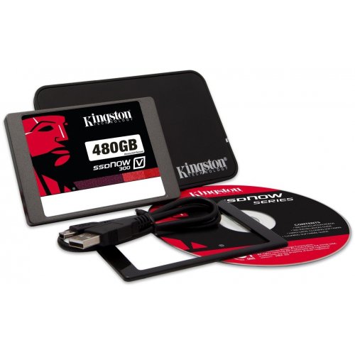 Продать SSD-диск Kingston SSDNow V300 480GB 2.5" + Notebook Kit (SV300S3N7A/480G) по Trade-In интернет-магазине Телемарт - Киев, Днепр, Украина фото