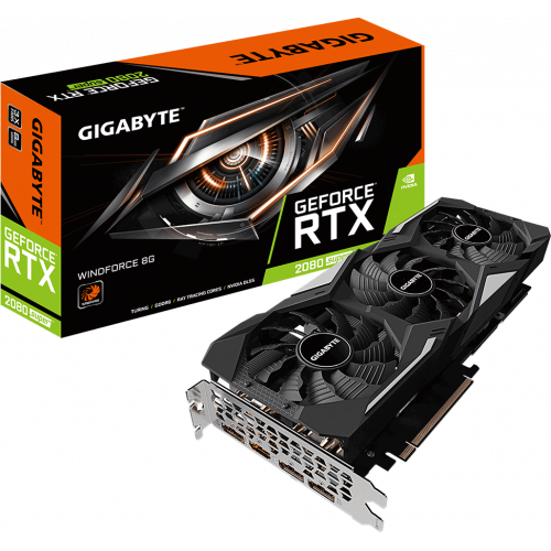 Фото Видеокарта Gigabyte GeForce RTX 2080 SUPER WindForce 8192MB (GV-N208SWF3-8GD)
