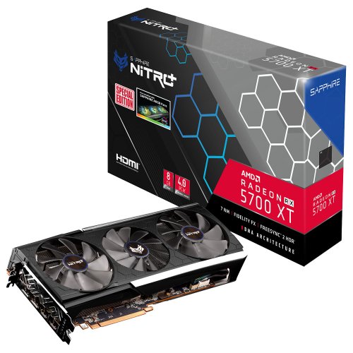 Photo Video Graphic Card Sapphire Radeon RX 5700 XT NITRO+ Special Edition 8192MB (11293-05-40G)