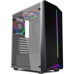 Корпус 1stPlayer Rainbow R6-A-R1 Color LED без БП Black