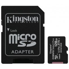 Карта пам'яті Kingston microSDXC Canvas Select Plus 128GB Class 10 (с адаптером) (SDCS2/128GB)