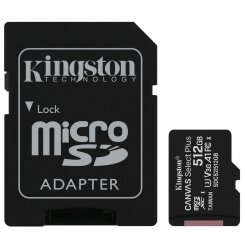 Карта пам'яті Kingston microSDXC Canvas Select Plus 512GB Class 10 (с адаптером) (SDCS2/512GB)
