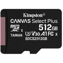 Карта пам'яті Kingston microSDXC Canvas Select Plus 512GB Class 10 (SDCS2/512GBSP)