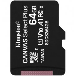 Карта памяти Kingston microSDXC Canvas Select Plus 64GB Class 10 (SDCS2/64GBSP)