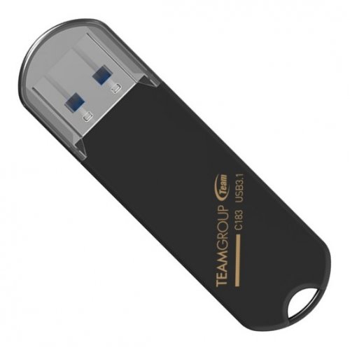 Купить Накопитель Team C183 64GB USB 3.1 (TC183364GB01) Black - цена в Харькове, Киеве, Днепре, Одессе
в интернет-магазине Telemart фото