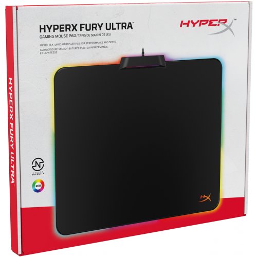 Фото Килимок для миші HyperX FURY M RGB Gaming Mouse Pad (HX-MPFU-M) Black