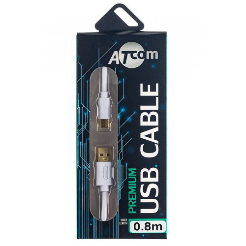 Кабель ATcom USB 2.0 AM-USB Type-C 0.8m (17425) White купить в Украине | Telemart фото