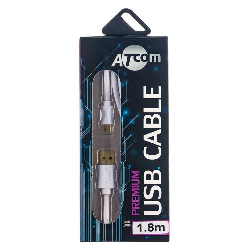 Кабель ATcom USB 2.0 AM-microUSB 1.8m (16122) White купить в Украине | Telemart фото
