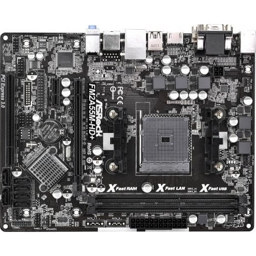 Продати Материнська плата AsRock FM2A55M-HD+ /BULK (FM2+, AMD A55) за Trade-In у інтернет-магазині Телемарт - Київ, Дніпро, Україна фото