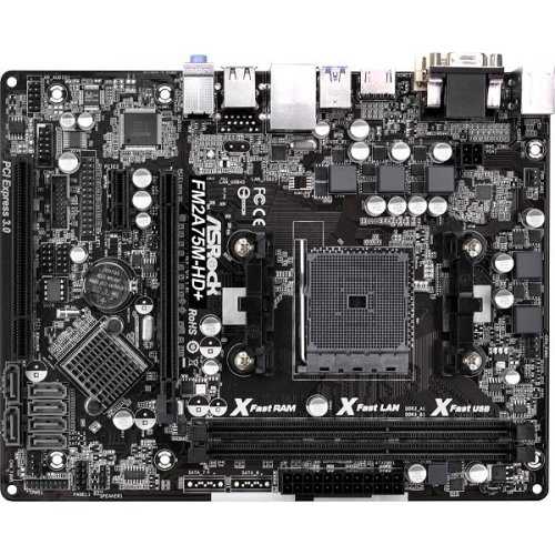 Продати Материнська плата AsRock FM2A75M-HD+ (FM2+, AMD A75) за Trade-In у інтернет-магазині Телемарт - Київ, Дніпро, Україна фото
