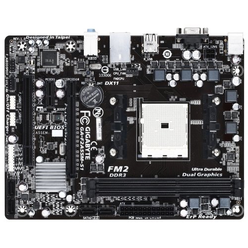 Продать Материнская плата Gigabyte GA-F2A55M-S1 (FM2+, AMD A55) по Trade-In интернет-магазине Телемарт - Киев, Днепр, Украина фото