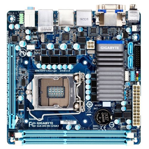 Продати Материнська плата Gigabyte GA-H61N-USB3 (s1155, Intel H61) за Trade-In у інтернет-магазині Телемарт - Київ, Дніпро, Україна фото