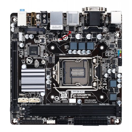 Продати Материнська плата Gigabyte GA-H81N (s1150, Intel H81) за Trade-In у інтернет-магазині Телемарт - Київ, Дніпро, Україна фото