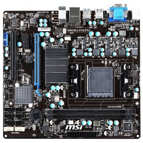 Продати Материнська плата MSI 760GMA-P34 (FX) (AM3+, AMD 760G) за Trade-In у інтернет-магазині Телемарт - Київ, Дніпро, Україна фото