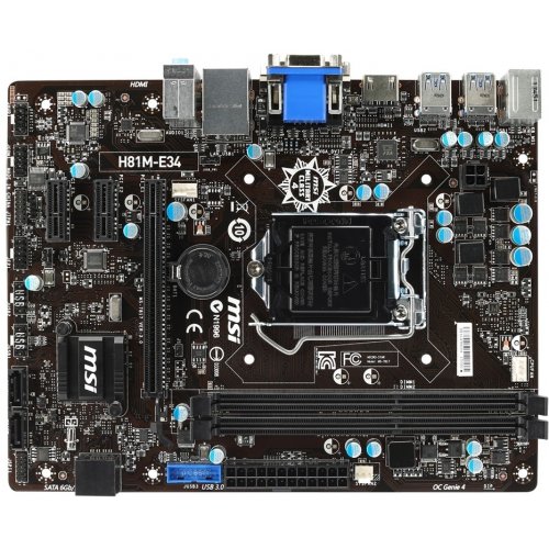 Продати Материнська плата MSI H81M-E34 (s1150, Intel H81) за Trade-In у інтернет-магазині Телемарт - Київ, Дніпро, Україна фото