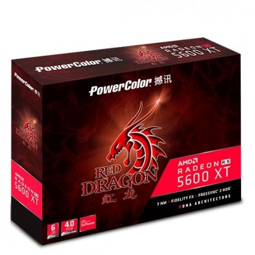 Фото Видеокарта PowerColor Radeon RX 5600 XT Red Dragon OC 6144MB (AXRX 5600XT 6GBD6-3DHR/OC)