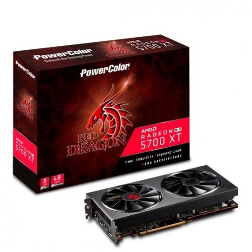 Продать Видеокарта PowerColor Radeon RX 5700 XT Red Dragon OC 8192MB (AXRX 5700 XT 8GBD6-DHR/OC) по Trade-In интернет-магазине Телемарт - Киев, Днепр, Украина фото