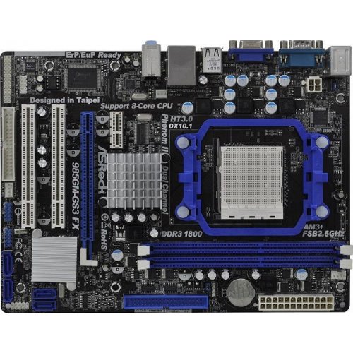 Продати Материнська плата AsRock 985GM-GS3 FX (AM3, AMD 785G) за Trade-In у інтернет-магазині Телемарт - Київ, Дніпро, Україна фото