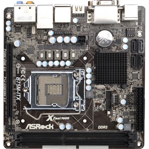 Продать Материнская плата AsRock B75M-ITX (s1155, Intel B75) по Trade-In интернет-магазине Телемарт - Киев, Днепр, Украина фото