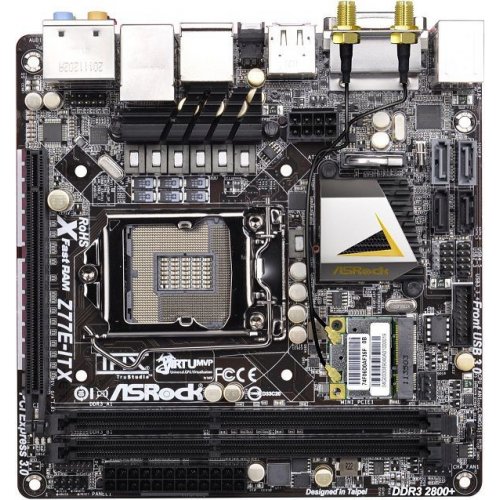 Продать Материнская плата AsRock Z77E-ITX (s1155, Intel Z77) по Trade-In интернет-магазине Телемарт - Киев, Днепр, Украина фото