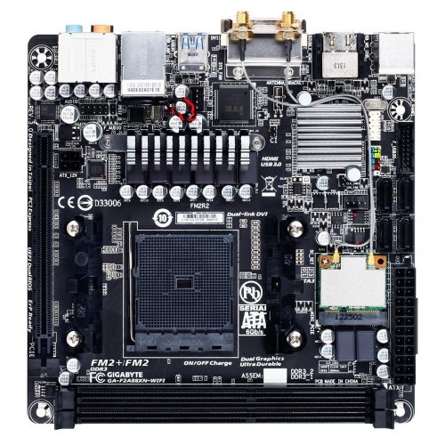 Продати Материнська плата Gigabyte GA-F2A88XN-WIFI (sFM2+, AMD A88X) за Trade-In у інтернет-магазині Телемарт - Київ, Дніпро, Україна фото