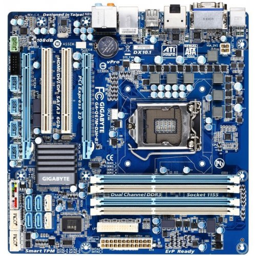 Продати Материнська плата Gigabyte GA-Q67M-D2H-B3 (s1155, Intel Q67) за Trade-In у інтернет-магазині Телемарт - Київ, Дніпро, Україна фото