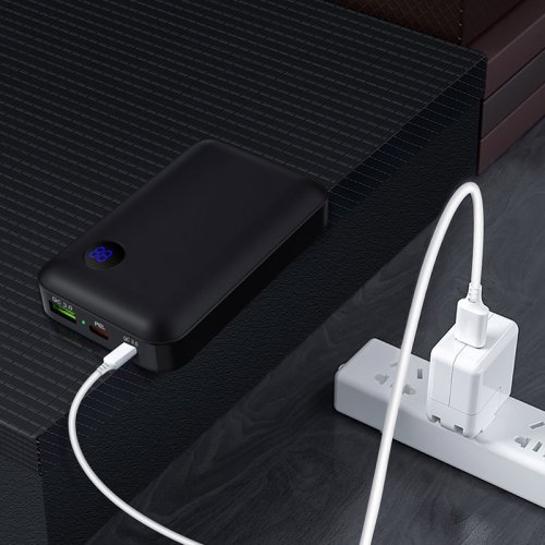 Powerbank Hoco J44 QC3.0 Type-C PD LED Digital display 10000mAh Black купити в Україні | Telemart фото