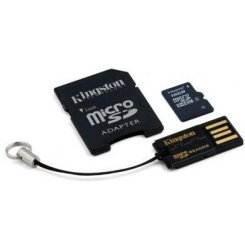Карта пам'яті Kingston microSDHC 16GB Class 4 (с адаптером и кардридером) (MBLY4G2/16GB)