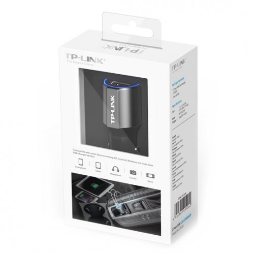 Купить Автомобильное зарядное устройство TP-LINK CP220 24W 2 USB Black - цена в Харькове, Киеве, Днепре, Одессе
в интернет-магазине Telemart фото