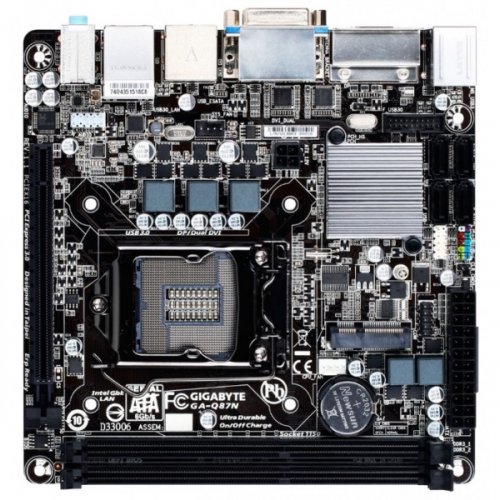 Продать Материнская плата Gigabyte GA-Q87N (s1150, Intel Q87) по Trade-In интернет-магазине Телемарт - Киев, Днепр, Украина фото