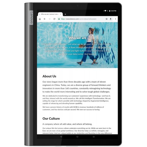 Планшет Lenovo Yoga Smart Tab YT-X705L 10.1 4/64GB LTE (ZA530006UA) Iron Grey купити в Україні: Київ, Львів, Хмельницький, Тернопіль, Івано-Франківськ | Низька ціна, відгуки, характеристики від TELEMART фото