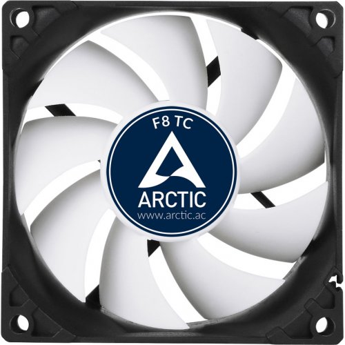 Продати Кулер для корпуса Arctic F8 TC (AFACO-080T0-GBA01) Black/White за Trade-In у інтернет-магазині Телемарт - Київ, Дніпро, Україна фото