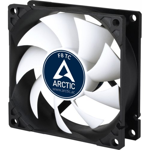 Продати Кулер для корпуса Arctic F8 TC (AFACO-080T0-GBA01) Black/White за Trade-In у інтернет-магазині Телемарт - Київ, Дніпро, Україна фото