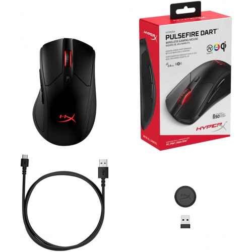 Photo Mouse HyperX Pulsefire Dart Wireless (HX-MC006B/4P5Q4AA) Black