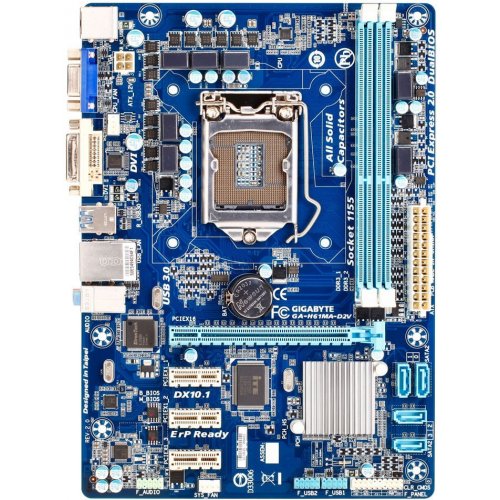 Продать Материнская плата Gigabyte GA-H61MA-D2V (s1155, Intel H61) по Trade-In интернет-магазине Телемарт - Киев, Днепр, Украина фото