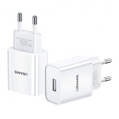 Фото Мережевий зарядний пристрій Usams T18 2.1A 5V 1 USB White