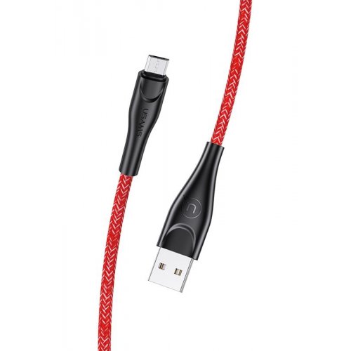 

Usams U41 Braided USB to micro USB 2A 1m Data/Charge Red