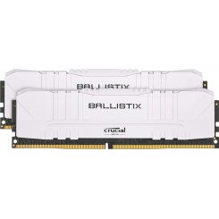 Фото Crucial DDR4 16GB (2x8GB) 2666Mhz Ballistix White (BL2K8G26C16U4W)