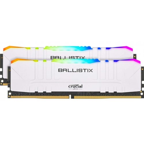 Фото ОЗУ Crucial DDR4 32GB (2x16GB) 3200Mhz Ballistix RGB White (BL2K16G32C16U4WL)