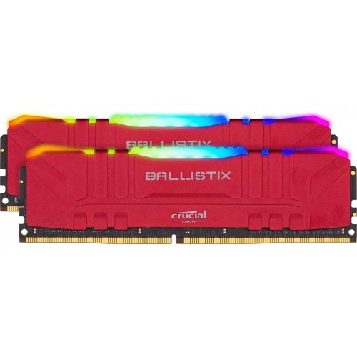Фото ОЗП Crucial DDR4 16GB (2x8GB) 3200Mhz Ballistix RGB Red (BL2K8G32C16U4RL)
