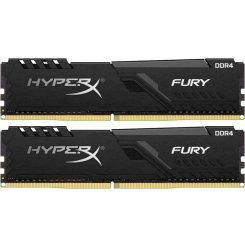 Фото HyperX DDR4 16GB (2x8GB) 3600Mhz Fury Black (HX436C17FB3K2/16)