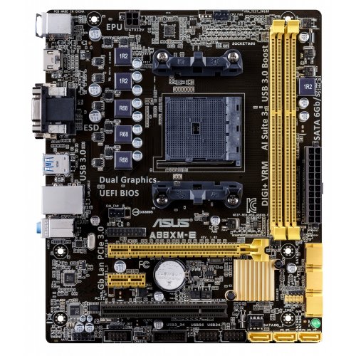 Продати Материнська плата Asus A88XM-E (sFM2+, AMD A88X) за Trade-In у інтернет-магазині Телемарт - Київ, Дніпро, Україна фото