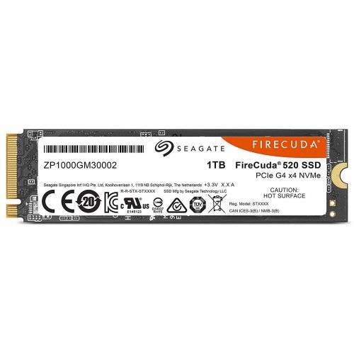 Фото SSD-диск Seagate FireCuda 520 1TB M.2 (2280 PCI-E) NVMe 1.3 (ZP1000GM3A002)