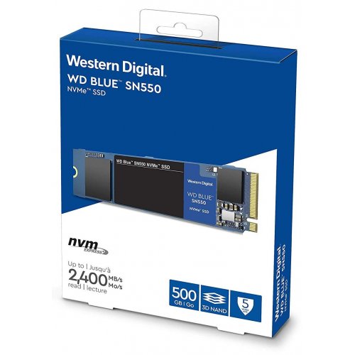 Продать SSD-диск Western Digital Blue SN550 500GB M.2 (2280 PCI-E) NVMe x4 (WDS500G2B0C) по Trade-In интернет-магазине Телемарт - Киев, Днепр, Украина фото