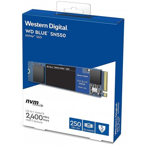 Фото SSD-диск Western Digital Blue SN550 250GB M.2 (2280 PCI-E) NVMe x4 (WDS250G2B0C)