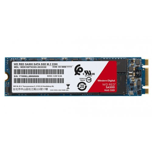 Фото SSD-диск Western Digital Red SA500 500GB M.2 (2280 SATA) (WDS500G1R0B)