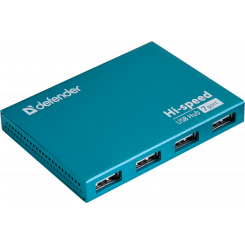 Фото USB-хаб Defender Septima Slim USB 2.0 7-ports с БП (83505) Blue