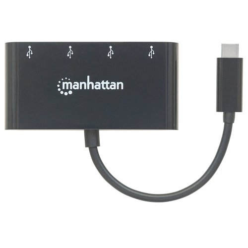 Купить USB-хаб Manhattan SuperSpeed USB Type-C to USB 3.0 Hub 4-ports (162746) Black - цена в Харькове, Киеве, Днепре, Одессе
в интернет-магазине Telemart фото